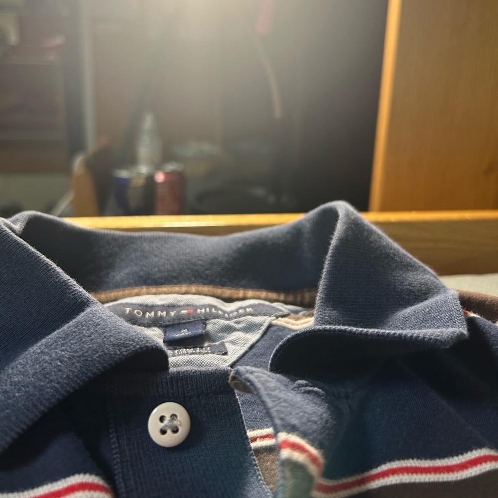 Tommy Hilfiger Brown and Navy button down